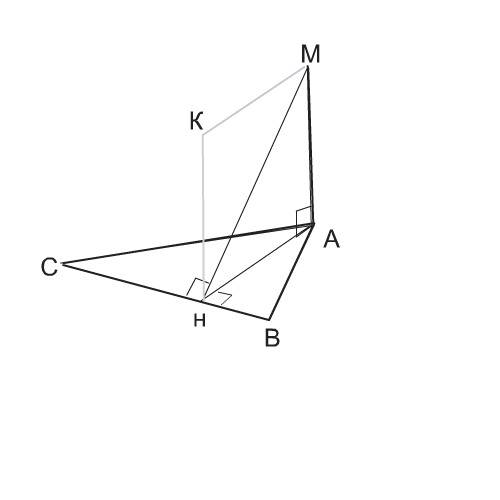 Дано: ma перпендикулярна плоскости авс доказать: ma перепендикулярна вс к нарисовать рисунок,рисунок