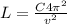 L=\frac{C4\pi^2}{v^2}