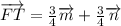 \overrightarrow {FT}= \frac{3}{4}\overrightarrow {m}+ \frac{3}{4}\overrightarrow {n}