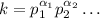 k=p_1^{\alpha_1}p_2^{\alpha_2}\dots