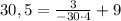 30,5 = \frac{3}{-30\cdot 4}+9