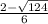 \frac{2-\sqrt{124}}{6}