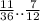 \frac{11}{36} .. \frac{7}{12}