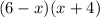 (6-x)(x+4)