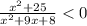 \frac{x^2+25}{x^2+9x+8}<0