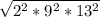 \sqrt{2^{2}*9^{2}*13^{2}}