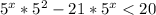 5^x*5^2-21*5^x<20