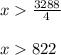 x \frac{3288}{4} \\\\x 822