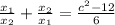 \frac{x_{1}}{x_{2}}+\frac{x_{2}}{x_{1}}=\frac{c^2-12}{6}