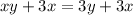 xy+3x=3y+3x