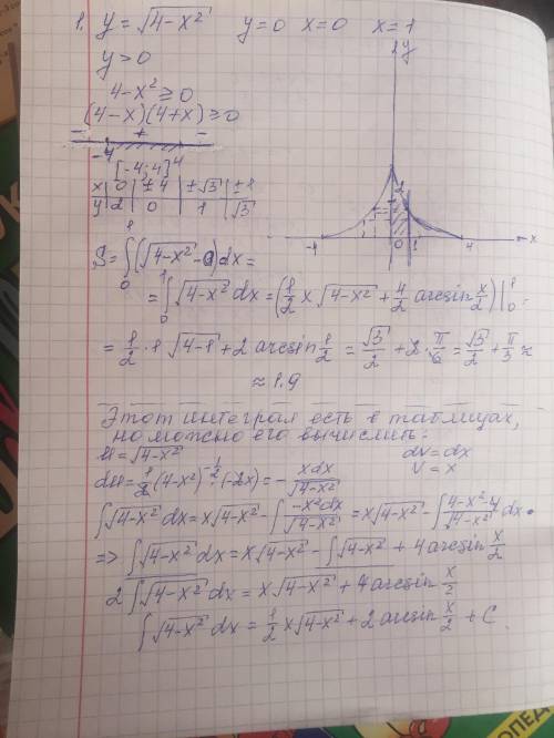 Вычислить площади фигур, ограниченных линиями, что заданы уравнениями. 7 номер (а,б,в)​