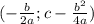 (-\frac{b}{2a}; c- \frac{b^2}{4a})