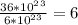 \frac{36*10^2^3}{6*10^{23}} = 6