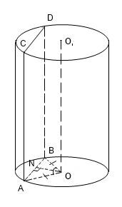 Вциллиндре параллельно оси проведена плоскость отсекающая от окружности основания дугу в 120 градусо