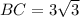 BC=3\sqrt{3}