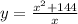 y = \frac{x^2 +144}{x} 