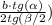 \frac{b\cdot tg(\alpha)}{2tg(\beta/2})