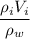 \dfrac{\rho_i V_i}{\rho_w}