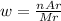 w = \frac{nAr}{Mr}