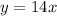 y = 14x \\