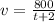 v=\frac{800}{t+2}