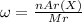 \omega = \frac{nAr(X)}{Mr}