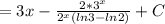 =3x -\frac{2*3^x}{2^x(ln3 - ln2)} +C