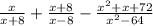 \frac{x}{x+8} + \frac{x+8}{x-8} - \frac{x^2+x+72}{x^2-64}