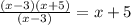 \frac{(x-3)(x+5)}{(x-3)} = x+5