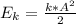 E_{k}= \frac{k*A^{2}}{2}