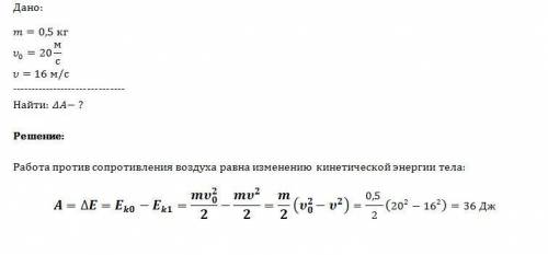 Тело массой 500 г, брошенное вертикально вверх со скоростью 20 м/с, упало обратно на землю со скорос