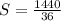 S=\frac{1440}{36}