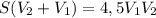 S( V_2+V_1)=4,5V_1 V_2