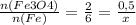 \frac{n(Fe3O4)}{n(Fe)}=\frac{2}{6}=\frac{0,5}{x}