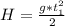 H = \frac{g*t^{2}_{1}}{2}