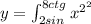 y=\int^{8ctg}_{2sin}x^{2^{2}