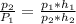 \frac{p_2}{P_1} = \frac{p_1*h_1}{p_2*h_2}