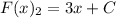 F(x)_2=3x+C