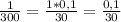 \frac{1}{300}=\frac{1*0,1}{30}=\frac{0,1}{30}