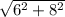 \sqrt{6^2+8^2}