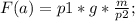 F(a)=p1*g*\frac{m}{p2};\\