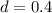 d=0.4