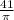 \frac{41}{\pi}