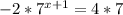 -2*7^{x+1}=4*7