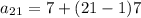 a_2_1=7+(21-1)7