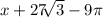 x+27\sqrt[]{3}-9\pi