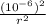 \frac{(10^{-6})^2 }{r^2}