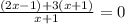 \frac{(2x-1)+3(x+1)}{x+1}=0