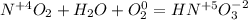 N^{+4}O_2 + H_2O + O_2^0 = HN^{+5}O^{-2}_3