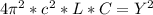 4\pi^2*c^2*L*C=Y^2